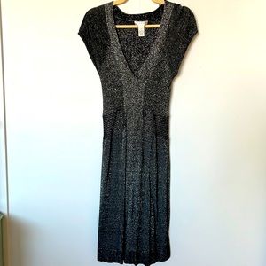 Kenar dress, large, metallic black